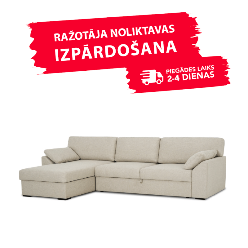 Sofa ELBA (Kairysis kampas, ištraukiamas)(Gamintojo sandėlys) Sofa ELBA (Kairysis kampas, ištraukiamas)(Gamintojo sandėlys)